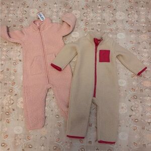 Carter’s Baby Girl Fleece Zip-Up Jumpsuit 2-Pack 12mos